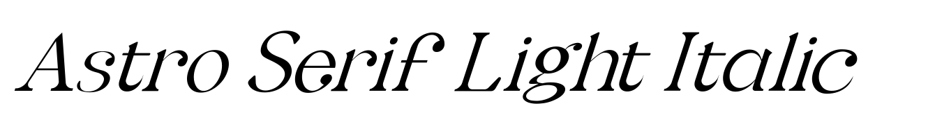 Astro Serif Light Italic
